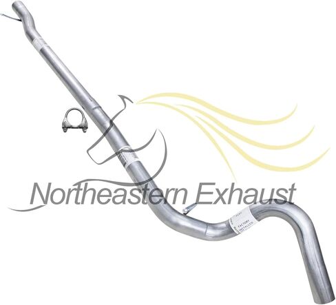 Northeastern Exhaust | Stainless Steel Exhaust Intermediate Pipe Compatible for Jeep Wrangler 2007-2011 3.8L | Free Clamps Included | Automotive Replacement Part | 4 Door in Saudi Arabia