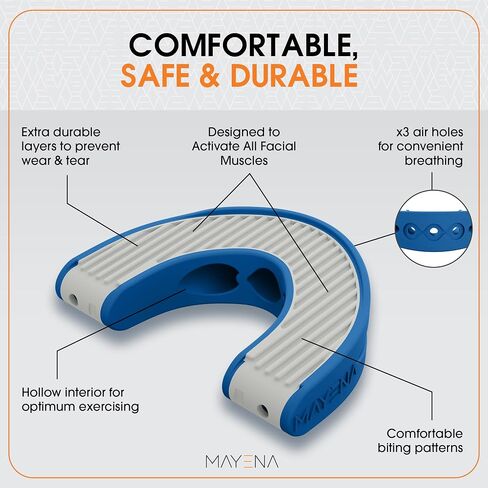 Mayena Full Face Activator | Jaw Exerciser for Men & Women | Activates & Rejuvenates All Facial Muscles | 3 Resistance Levels Silicone Jawline Exerciser | Universal Fit Upgraded Model in Saudi Arabia