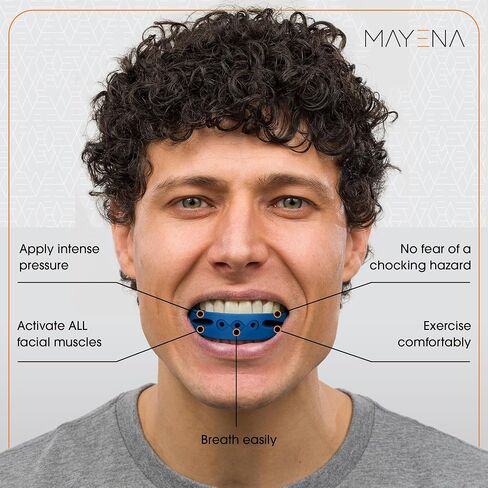 Mayena Full Face Activator | Jaw Exerciser for Men & Women | Activates & Rejuvenates All Facial Muscles | 3 Resistance Levels Silicone Jawline Exerciser | Universal Fit Upgraded Model in Saudi Arabia