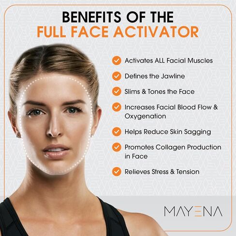 Mayena Full Face Activator | Jaw Exerciser for Men & Women | Activates & Rejuvenates All Facial Muscles | 3 Resistance Levels Silicone Jawline Exerciser | Universal Fit Upgraded Model in Saudi Arabia