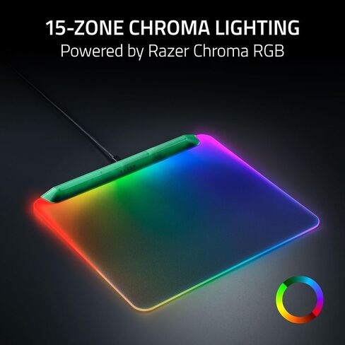 Razer Firefly V2 Pro Fully Illuminated RGB Gaming Mouse Mat: Backlit Design - 15 Zone Chroma Lighting - USB 2.0 Port - Detachable USB Type C Cable - Micro Textured Surface - Anti Slip Base in Saudi Arabia