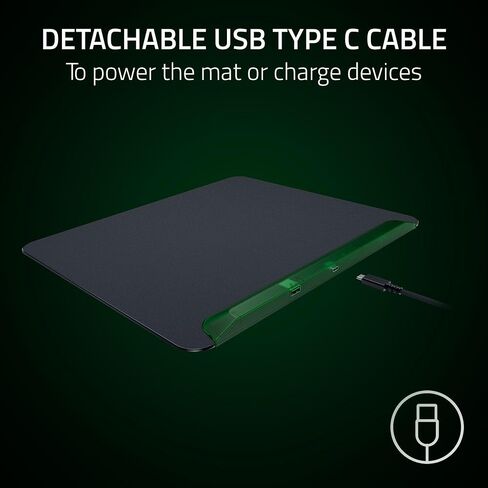 Razer Firefly V2 Pro Fully Illuminated RGB Gaming Mouse Mat: Backlit Design - 15 Zone Chroma Lighting - USB 2.0 Port - Detachable USB Type C Cable - Micro Textured Surface - Anti Slip Base in Saudi Arabia