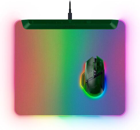 Razer Firefly V2 Pro Fully Illuminated RGB Gaming Mouse Mat: Backlit Design - 15 Zone Chroma Lighting - USB 2.0 Port - Detachable USB Type C Cable - Micro Textured Surface - Anti Slip Base in Saudi Arabia