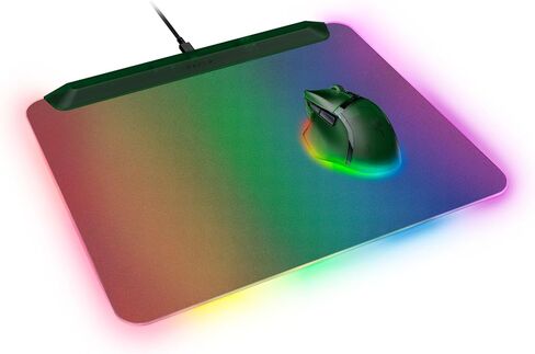 Razer Firefly V2 Pro Fully Illuminated RGB Gaming Mouse Mat: Backlit Design - 15 Zone Chroma Lighting - USB 2.0 Port - Detachable USB Type C Cable - Micro Textured Surface - Anti Slip Base in Saudi Arabia