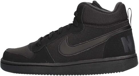 Nike Court Borough Mid Boys Shoes Size 5 ، اللون: أسود/أسود/أسود in Saudi Arabia
