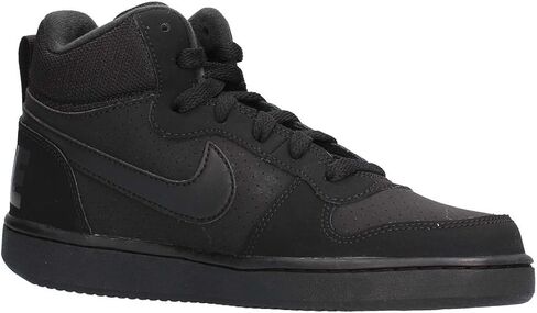Nike Court Borough Mid Boys Shoes Size 5 ، اللون: أسود/أسود/أسود in Saudi Arabia