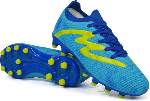 brooman Kids Firm Ground Soccer Cleats Boys Girls Football Shoes with Shin Guards and Soccer Socks in Saudi Arabia