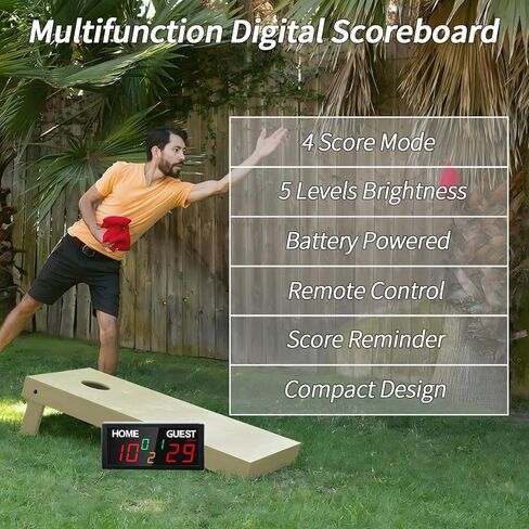 Battery Power Score Keeper 4 Modes Electronic Digital Scoreboard - V30L7 with Remote and Manual Button for Cornhole Volleyball Hockey Shuffleboard Baseball Board Game Portable Score Keeper in Kuwait