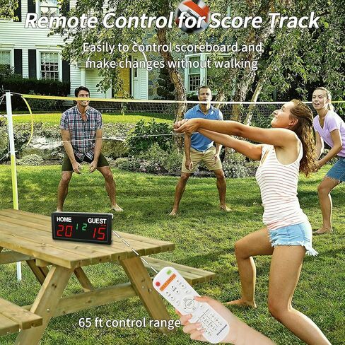 Battery Power Score Keeper 4 Modes Electronic Digital Scoreboard - V30L7 with Remote and Manual Button for Cornhole Volleyball Hockey Shuffleboard Baseball Board Game Portable Score Keeper in Kuwait