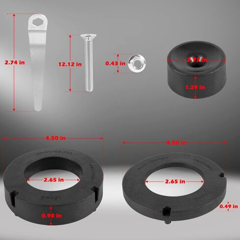 1.5" High Performance Spacer Leveling Lift Kit without Shock Absorbers Perfectly Compatible with 2020-Current Jeep JT Gladiator, Similar to 1155300 in Saudi Arabia