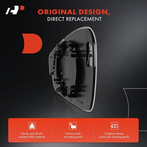 A-Premium Right Passenger Side Non-Heated Mirror Glass with Backing Plate - Compatible with Ford Fiesta 2011-2019 - Exterior Side View Convex Mirror with Spotter Glass in Saudi Arabia