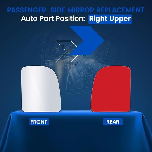 Driver Left Side Upper Mirror Glass Compatible With F250 F350 F450 F550 Super Duty Pickup Truck E150 E250 Econoline Excursion E-Series Driver Left Side Flat Glass Rear View Mirror in Saudi Arabia