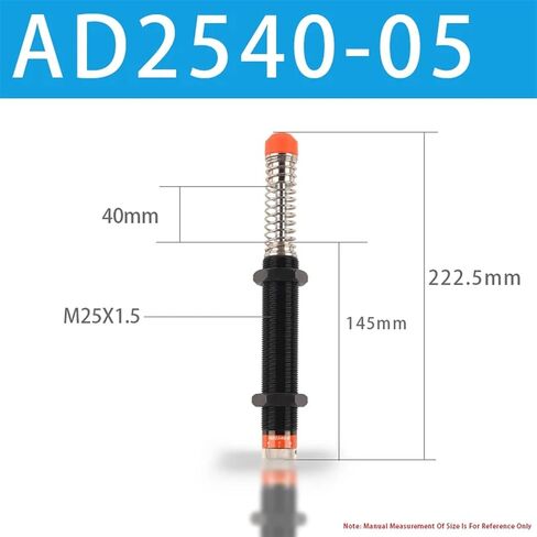 AD2540-5 Pneumatic Shock Absorber Air Cylinder Spring Damper Oil Adjustable Pressure Hydraulic Buffer 1Pcs in Saudi Arabia