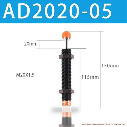 AD Type AD2020-5 Pneumatic Shock Absorber Air Cylinder Damper Oil Pressure Hydraulic Buffer 1Pcs in Saudi Arabia