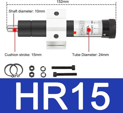 HR/SR Oil Buffer Hydraulic Speed Stabilizer Damper Shock Absorption 15 30 60 80 100 Peak Load 150/300/350KG 1Pcs(HR80,Peak load 150KG) in Kuwait