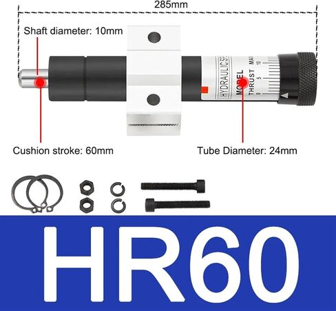 HR/SR Oil Buffer Hydraulic Speed Stabilizer Damper Shock Absorption 15 30 60 80 100 Peak Load 150/300/350KG 1Pcs(HR80,Peak load 150KG) in Kuwait