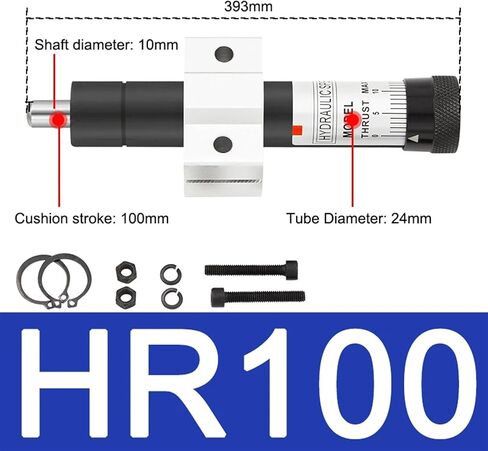 HR/SR Oil Buffer Hydraulic Speed Stabilizer Damper Shock Absorption 15 30 60 80 100 Peak Load 150/300/350KG 1Pcs(HR80,Peak load 150KG) in Kuwait