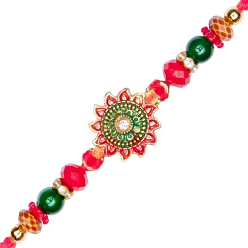 Set of 12 Rakhi for Rakhi Thread for Bhabhi Bhaiya Bhabhi Bhatiji veera Rakhi gift Pack Set Dora Bracelet Kalwa for Brother Sister Indian Traditional Festival in Saudi Arabia