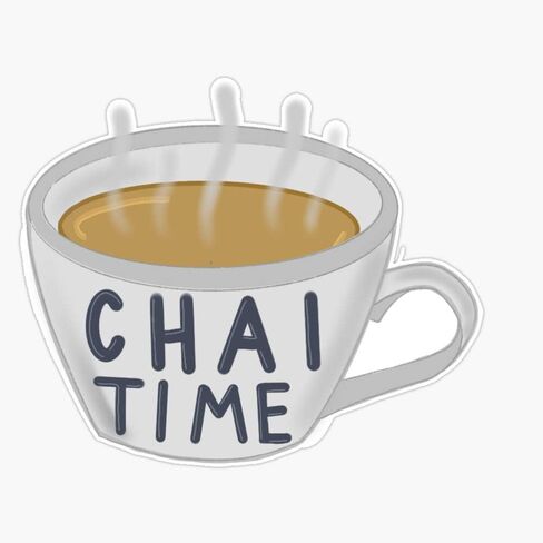 Chai Time Sticker Vinyl Decal Wall Laptop Window Car Bumper Sticker 5" in Saudi Arabia