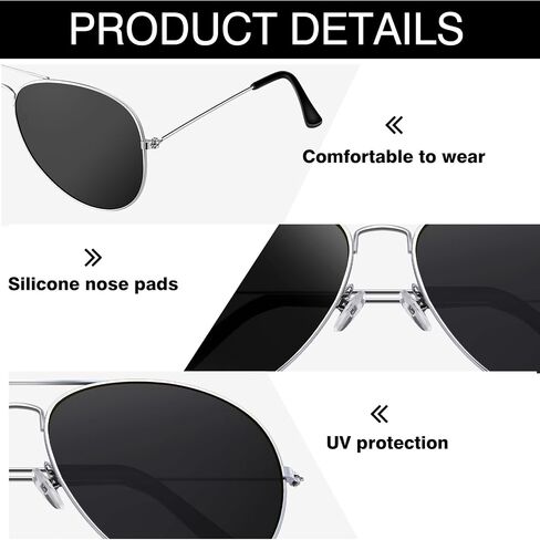 Mepase 100 Pack Classic Pilot Sunglasses for Men Women Polarized Military Style Driving Pilot Sun Glasses Vintage UV Proof Black Glasses in Saudi Arabia