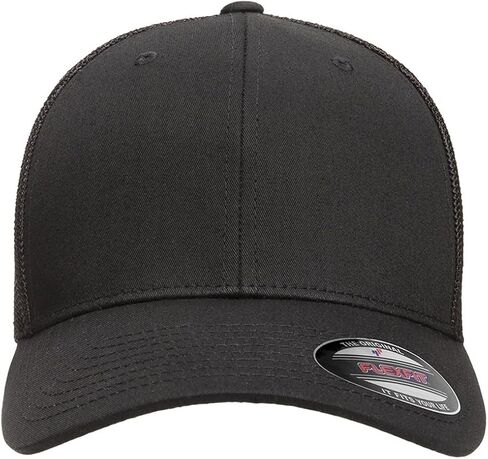 Joe's USA Flexfit 6511 Six Panel Fitted Mesh Trucker Hat - Blank Bulk Flexfit Caps in Saudi Arabia