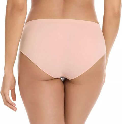 PUMA Women's Seamless Bikini Underwear, Microfiber, Tag-Free, 4-Pack (US, Alpha, Small, Regular, Regular, Pink/Blue/Black/Gray) in Saudi Arabia