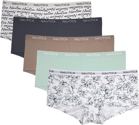 Nautica Women's Cotton Boyshort Underwear Set, 5-Pack in Kuwait