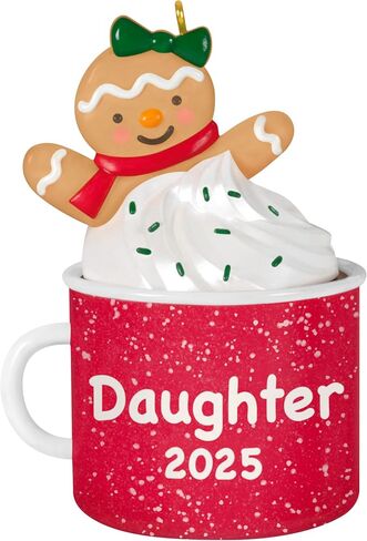Hallmark Keepsake Christmas Ornament 2025, Daughter Gingerbread Girl in Mug 2025 in Saudi Arabia
