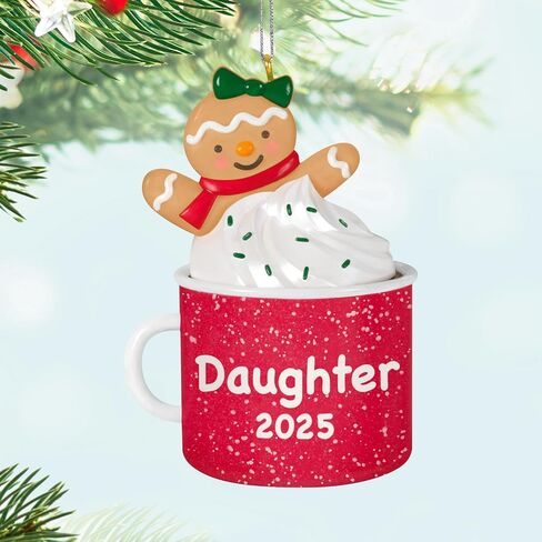 Hallmark Keepsake Christmas Ornament 2025, Daughter Gingerbread Girl in Mug 2025 in Saudi Arabia