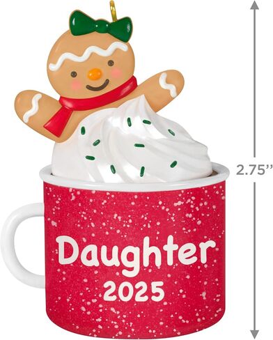 Hallmark Keepsake Christmas Ornament 2025, Daughter Gingerbread Girl in Mug 2025 in Saudi Arabia