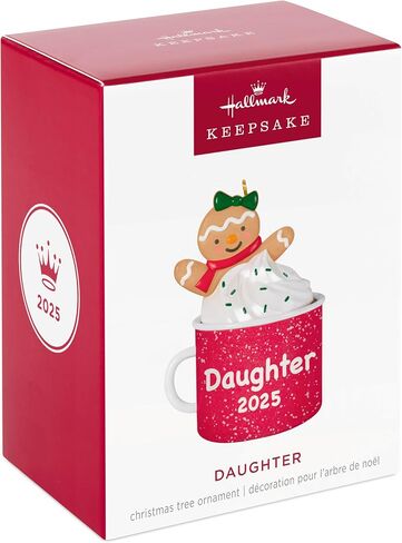 Hallmark Keepsake Christmas Ornament 2025, Daughter Gingerbread Girl in Mug 2025 in Saudi Arabia
