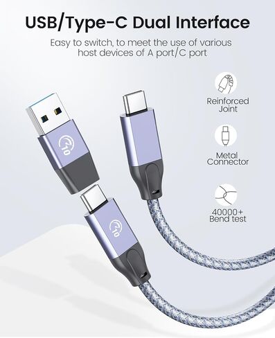 ORICO 7 Port USB Hub 10Gbps, Aluminum USB 3.2 Gen 2 Hub, 6 USB 3.2 Data Ports, 1 PD 60W Charging Ports, 24V 3A Power Adapter, 3.28Ft A to C Cable, USB Data Hub for Laptop in Kuwait
