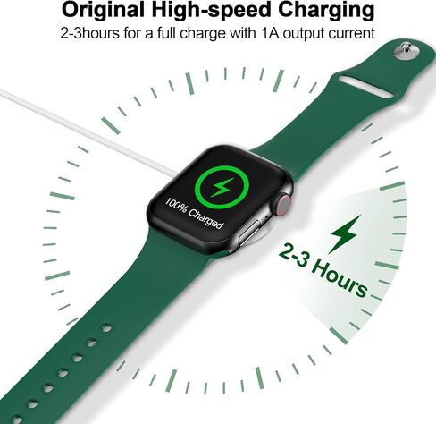 𝟐𝟎𝟐𝟓 𝐔𝐩𝐠𝐫𝐚𝐝𝐞𝐝 for Apple Watch Charger Magnetic Fast Charging Cable [USB C] Magnetic Wireless Charging Compatible with iWatch Series Ultra/9/8/7/6/SE/SE2/5/4/3/2-[3.3FT] USB A+USB C in Kuwait