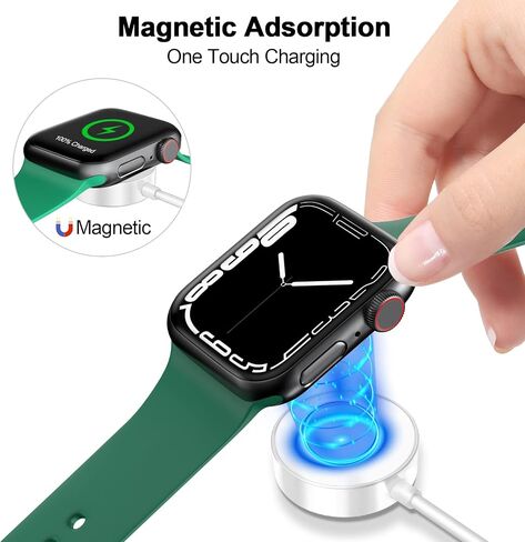 𝟐𝟎𝟐𝟓 𝐔𝐩𝐠𝐫𝐚𝐝𝐞𝐝 for Apple Watch Charger Magnetic Fast Charging Cable [USB C] Magnetic Wireless Charging Compatible with iWatch Series Ultra/9/8/7/6/SE/SE2/5/4/3/2-[3.3FT] USB A+USB C in Kuwait