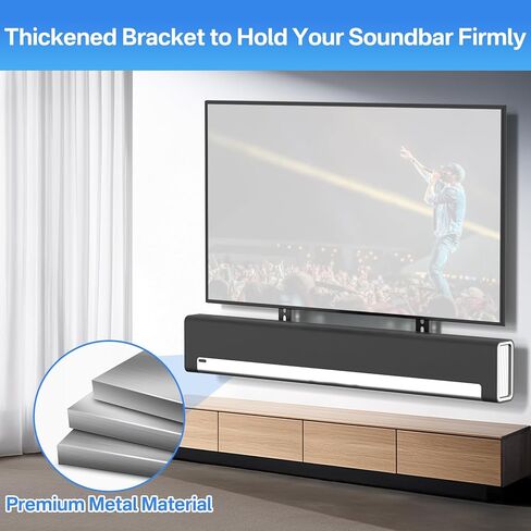 Heavy Duty Soundbar Mount for Sonos Ray TV Mount Bracket - Height Adjustable Sound Bar Mounts for Sonos Ray Mount Under TV Mounting Bracket Easy to Install in Kuwait