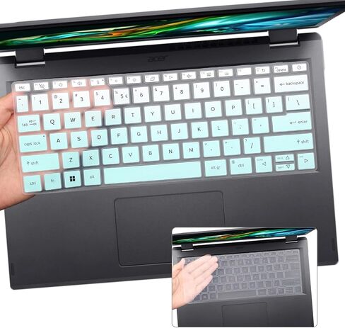 2PCS Keyboard Cover for 2024 2023 14" Acer Swift X14 SFX14-72G/Swift Go SFG14-72, Aspire Vero AV14-52, Aspire Go AG14-31P, Aspire 3 Spin A3SP14-31PT/Aspire 5 Spin A5SP14-51MTN, Aspire 5 A514-55/545G in Saudi Arabia