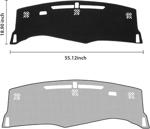 KUST Car Dash Cover for Chevrolet/Chevy Equinox 2025 2026 (Not fits for Equinox EV) Polyester Non-Slip Center Console Dash Cover Interior Accessories for Equinox Custom Fit Dash Mat Black in Saudi Arabia