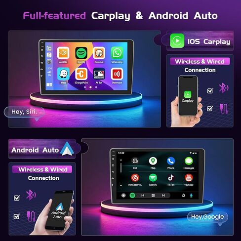 Fuluku[لتويوتا كامري 2001-2006] ستيريو سيارة Android 13 مع Carplay لاسلكي Android Auto، شاشة لمس 9 بوصات راديو داش كيت GPS للملاحة WiFi Bluetooth SWC Mirror Link، كاميرا احتياطية للميكروفون in Kuwait
