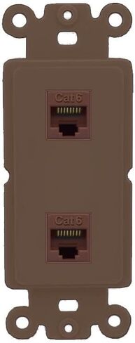 RiteAV 2 Port Cat6 Wall Plate Insert White in Saudi Arabia