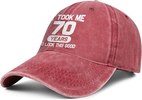 70th Birthday Gifts for Men Women 70 Year Old Gifts Ideas It Took Me 70 Years to Look This Good Hat Washed Cotton Hat in Saudi Arabia