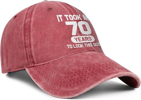 70th Birthday Gifts for Men Women 70 Year Old Gifts Ideas It Took Me 70 Years to Look This Good Hat Washed Cotton Hat in Saudi Arabia