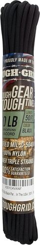 TOUGH-GRID Premium 550lb Paracord Rope -200ft - Forest Camo - 100% Nylon Type III Mil-Spec - UV & Abrasion Resistant - Heavy Duty Strands - Outdoor Survival Rope - Used by US Military - Made in USA in Kuwait