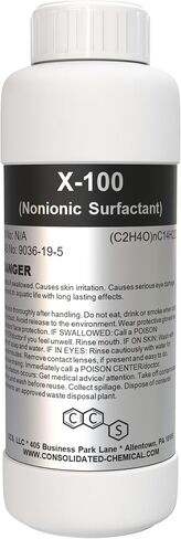 X-100 (Nonionic Surfactant) | Premium-Quality Laboratory and Industrial Grade Cleaning Surfactant - 500mL (16 Fl Oz) in Saudi Arabia
