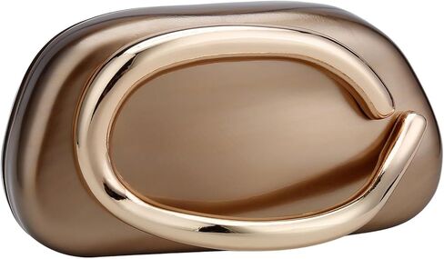 Gets Clutch Purses for Women Acrylic Handbag Trendy Metal Handle Evening Bag Classic Round Crossbody Bags for Party Wedding in Kuwait