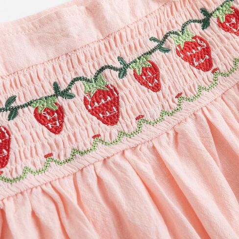 فستان Simplee للأطفال البنات الصغار فساتين كاجوال صيفية بلون سادة ملابس بناتي زهرية in Kuwait