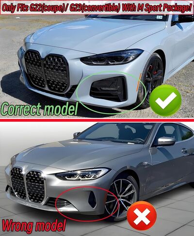 مفسد شفة الأمامي المصد الأمامي متوافق مع BMW 4 Series M440i/ 430i M Sport G22 G23 2021-2025 (طرازان ثنائي الأبواب فقط) in Saudi Arabia