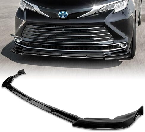 Q1-Tech ، ملاءمة شفاه المصد الأمامي لتوافق مع 2021-2023 Toyota Sienna (لا تتناسب مع طرز XSE) ، مجموعة من جسم الذقن المفسد الوفير الأمامي ، ABS الأسود المطلي ، (على غرار MP) in Saudi Arabia