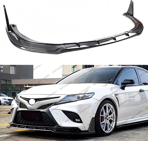 تقسيم الشفة الأمامي المصد الأمامي متوافق مع 2018-2024 Toyota Camry Se Xse Trd Hybrid ، Air Dam Yofer Style V2 Winglet Cin Fit for 4 Door ، مجموعة حماية مجموعة (نمط ألياف الكربون) in Saudi Arabia