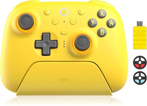 8BitDo Ultimate 2 Bluetooth Controller with TMR Joysticks for Switch, Windows PC, Gaming Controller with Switchable Hall Effect/Tactile Triggers, RGB Fire Ring, Charging Dock,Vibration and Motion control, Black in Saudi Arabia