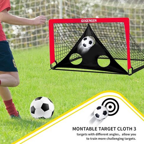 Soccer Goal, 2 of 6x4 Soccer Goals for Backyard with Soccer Net, Soccer Ball, Target, Cones, Soccer Training Equipment for Toddler Kids Youth in Saudi Arabia